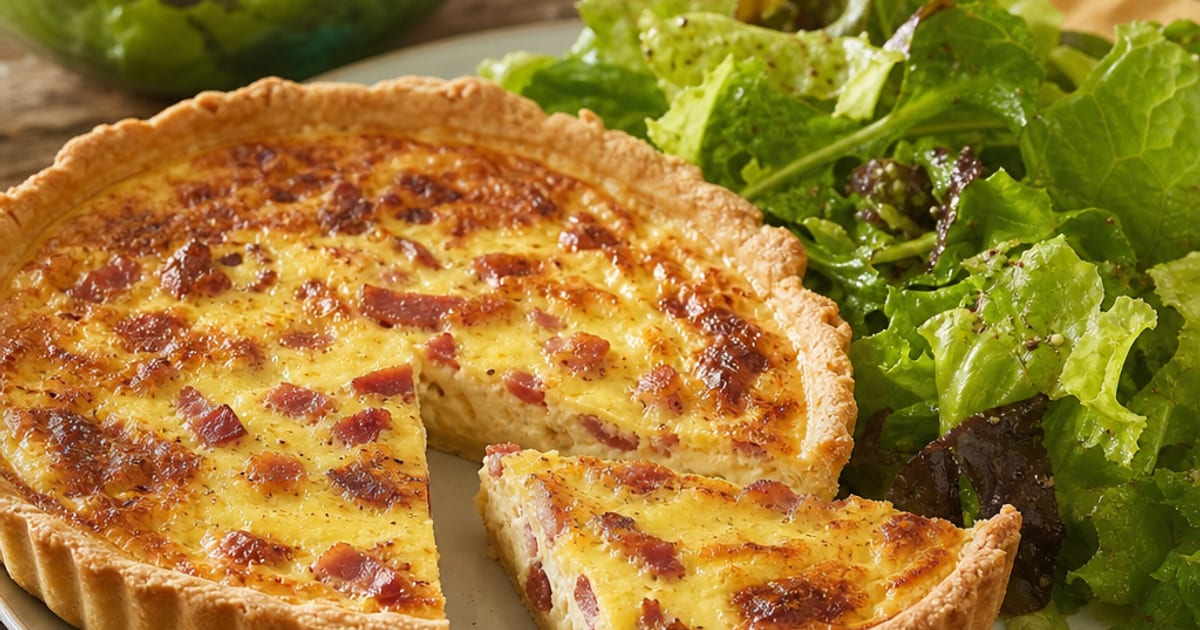 Quiche lorraine et salade verte