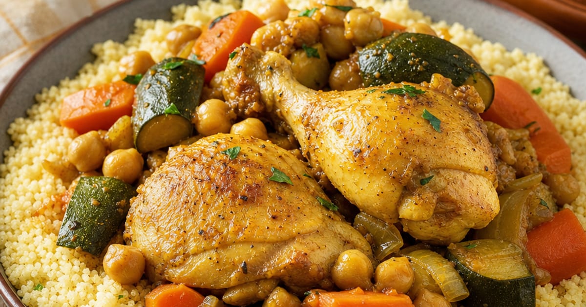 Couscous simple au poulet et légumes