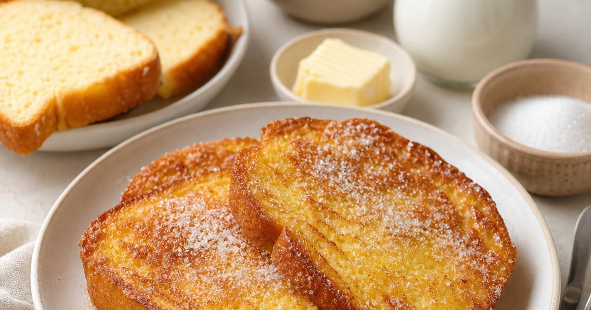 Pain perdu brioché au sucre