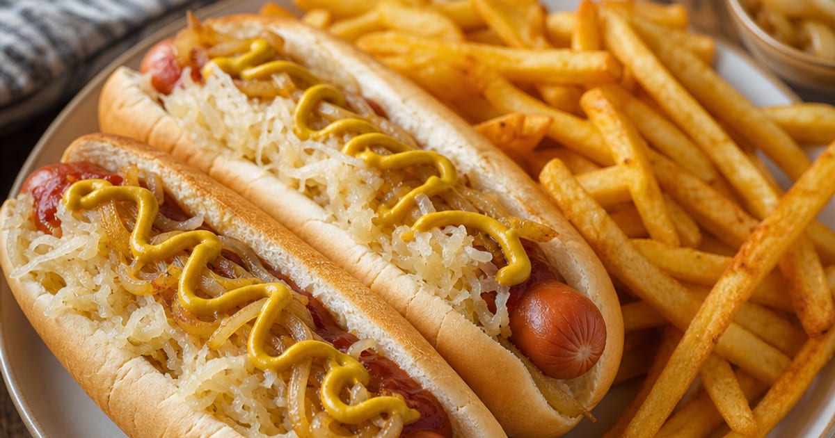 Hot-dogs new-yorkais avec frites - copie