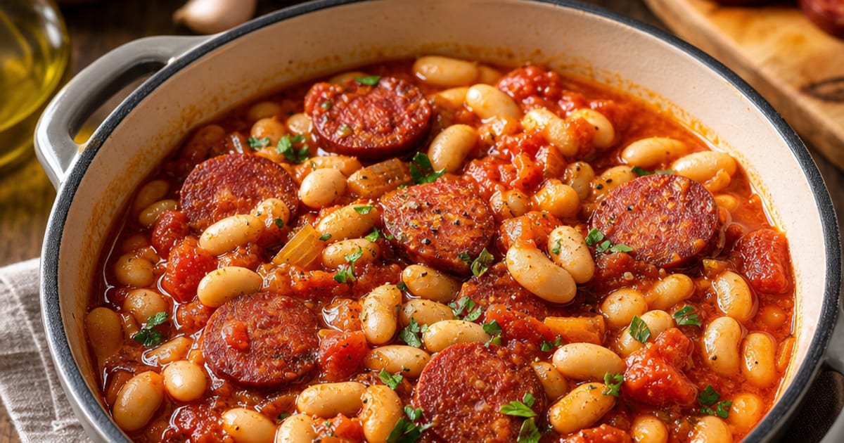 Mijoté de haricots blancs au chorizo