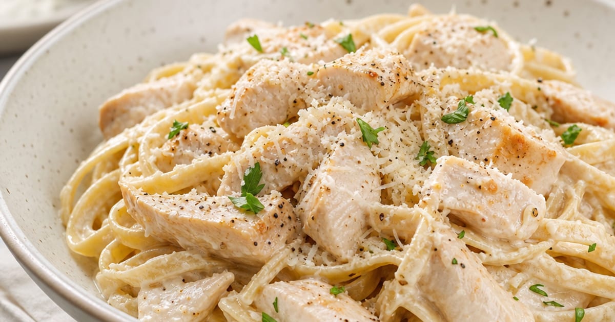 Poulet Alfredo allégé
