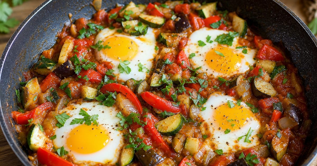 Ratatouille express aux œufs